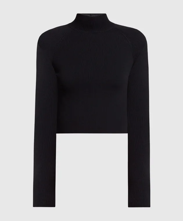 Materiel Top nero con schiena scoperta MPF23KN02BK