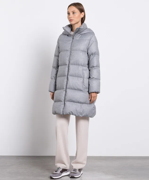 Peserico Piumino grigio con coulisse S2447401945