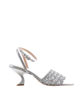 Scarpa argento pelle