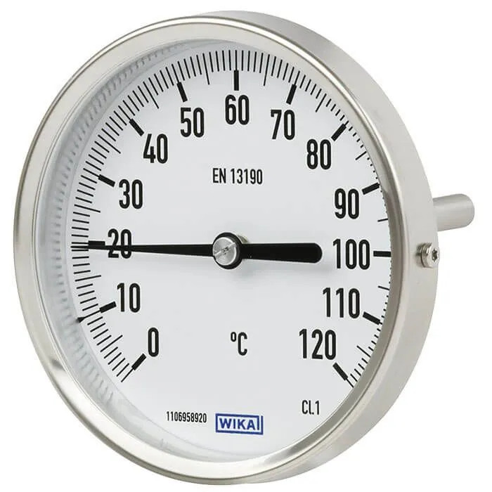 Termometro a quadrante WIKA, 0 → 160 °C, Ø quadrante 63mm, Quadrante